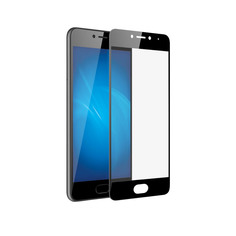 Аксессуар Защитное стекло для Meizu M5c Onext с рамкой Black 41455