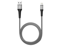 Аксессуар Olmio Strong USB 2.0 - Lightning 1.2m Grey 38916