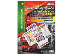 Пособие Учитель Комплект плакатов Английский язык Имя прилагательное в английском языке КПЛ-220