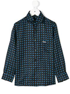 Stefano Ricci Kids рубашка с принтом