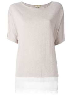 Fay блузка с кружевным подолом