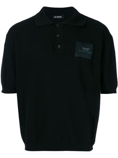 Raf Simons рубашка-поло с заплаткой с логотипом