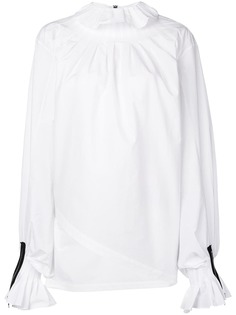 JW Anderson асимметричная блузка с плиссировкой