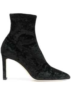 Jimmy Choo бархатные ботильоны с заостренным носком