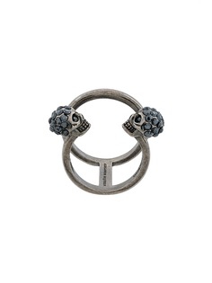 Alexander McQueen кольцо-кафф с декором из черепов