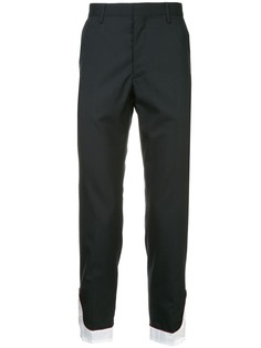 JohnUNDERCOVER contrast cuff trousers