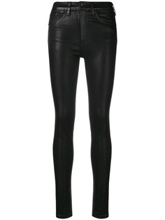 Rag & Bone брюки скинни с отблеском