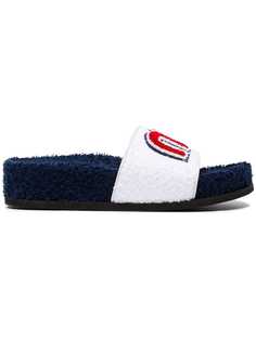 Miu Miu towel logo cotton slides