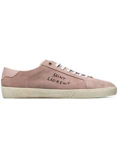 Saint Laurent кеды с вышивкой