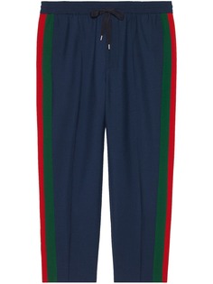 Gucci укороченные брюки с лампасами