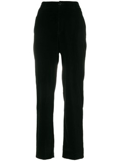 Yves Saint Laurent Pre-Owned бархатистые прямые брюки