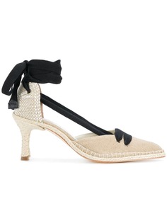 Castañer туфли X Manolo Blahnik на плетеной подошве 70