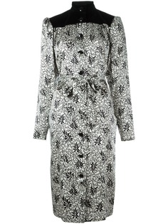 Yves Saint Laurent Pre-Owned платье-рубашка с комбинированным принтом