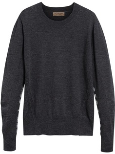 Burberry джемпер с отделкой в клетку