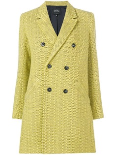 A.P.C. фактурное двубортное пальто