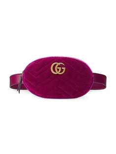 Gucci стеганая поясная сумка GG Marmont