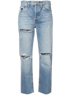 Re/Done укороченные прямые джинсы