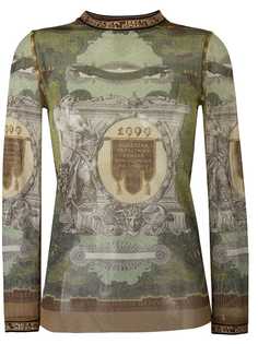 Jean Paul Gaultier Pre-Owned прозрачный свитер с графическим принтом