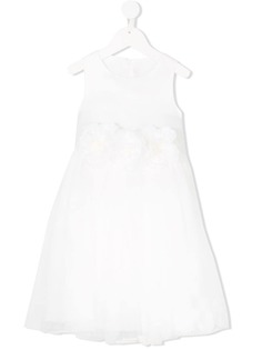 Carlo Pignatelli праздничное платье с объемными цветами на талии