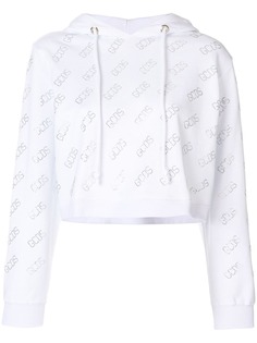 Gcds укороченное худи с принтом