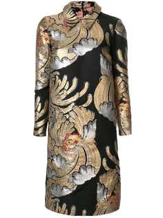 Rochas платье-шифт с вышивкой с металлическим отблеском