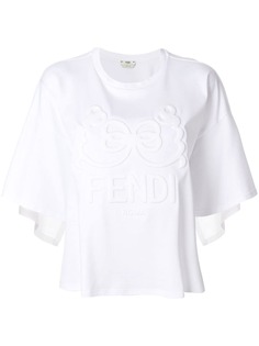 Fendi футболка с тиснением логотипа