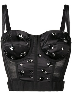Dolce & Gabbana топ-бюстье с панелями из тюля