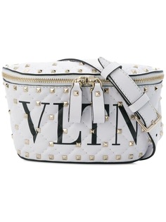 Valentino поясная сумка с логотипом и заклепками