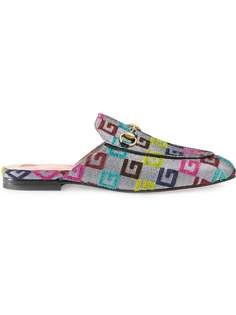Gucci мюли Princetown с узором