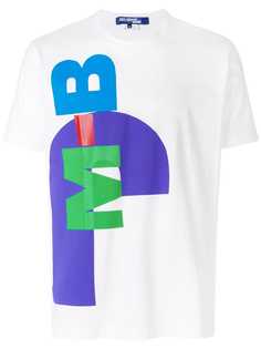 Junya Watanabe MAN футболка с абстрактным текстовым принтом