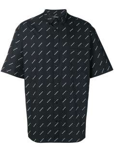 Balenciaga поплиновая рубашка с логотипами