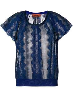 Missoni полупрозрачная блузка с вышивкой