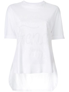 Fendi футболка с вышивкой логотипа