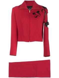 John Galliano Pre-Owned костюм с цветочной отделкой