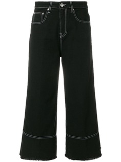 MSGM расклешенные укороченные джинсы