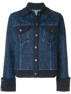 Onefifteen джинсовая куртка с вязаными вставками