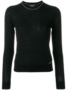 Dsquared2 трикотажный джемпер с контрастной отделкой