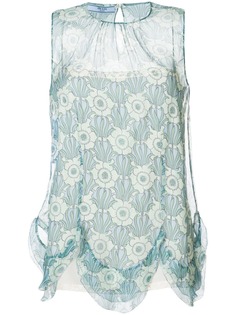 Prada топ с цветочным принтом