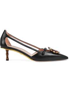 Gucci декорированные туфли-лодочки с логотипом GG