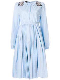 Rochas плиссированное платье с пайетками