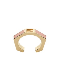 Fendi кольцо пятиугольной формы с эмалью