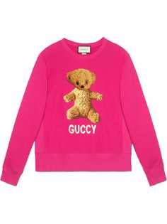 Gucci толстовка с изображением плюшевого медведя
