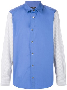 A.P.C. рубашка в стиле колор-блок