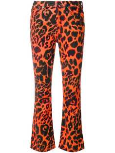 R13 расклешенные леопардовые джинсы