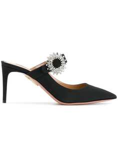 Aquazzura мюли с декорированной пряжкой
