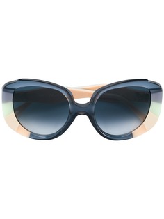 Chloé Eyewear солнцезащитные очки кошачий глаз в стиле колор-блок