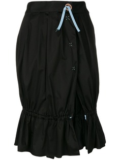 Romeo Gigli Pre-Owned плиссированная юбка со сборками с разрезом