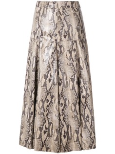 MSGM юбка с эффектом змеиной кожи