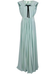 Rochas платье с плиссировкой и бантом спереди