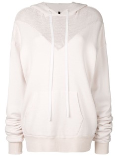 Unravel Project толстовка с капюшоном с сетчатой отделкой